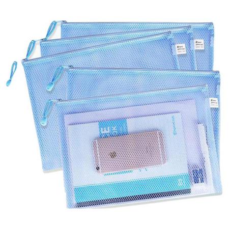 chanyi 创易 A4方格款拉链文件袋 5个装 多色可选