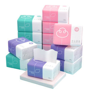 植护 原生木浆压花抽纸 40包