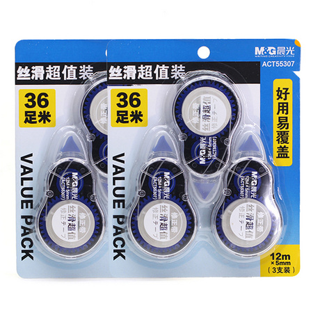 M&G 晨光 ACT55307 修正带 12m*5mm 6支装