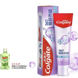 PLUS会员：Colgate 高露洁 360°精粹养龈牙膏 180g（赠漱口水100ml）