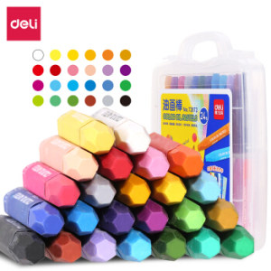 deli 得力 72072 学生六角杆丝滑油画棒