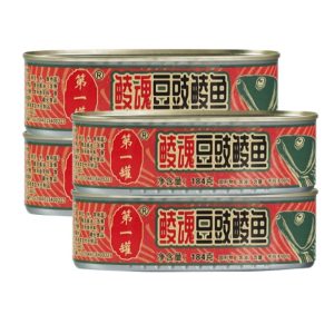 中华老字号 鹰金钱 鲮魂豆豉鲮鱼罐头 184g*4罐