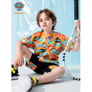 PAW PATROL 汪汪队立大功 男童纯棉印花短袖T恤 24.91元55盛典价