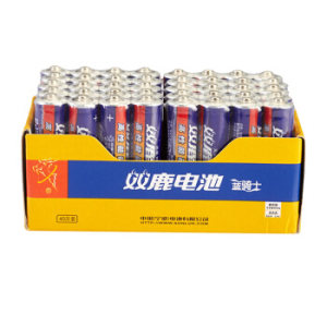有券的上：sonluk 双鹿 7号碳性电池 适用于儿童玩具/鼠标键盘/遥控器 R03/AAA电池 40粒盒装