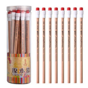 PLUS会员：CHUNGHWA 中华铅笔 6616 六角杆原木铅笔 20支桶装