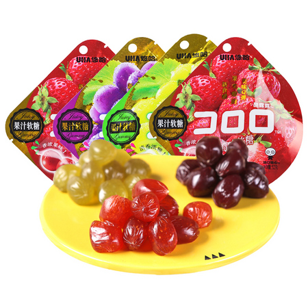 UHA 悠哈 QQ糖果 白葡萄味软糖 110g