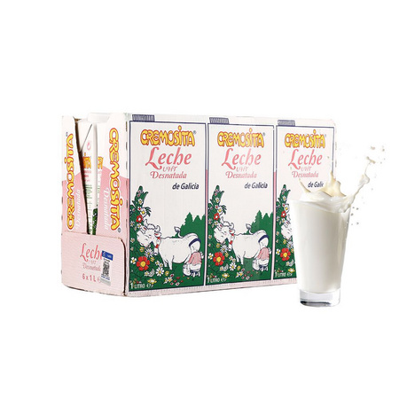 LECHE CREMOSITA 莱切 脱脂纯牛奶 1L*6盒