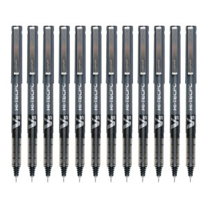 PLUS会员：PILOT 百乐 BX-V5 直液式中性笔 0.5mm 黑色 12支