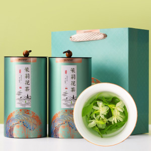 蓝之坊 21新茶 特级茉莉玉螺 250g*2罐 礼盒装