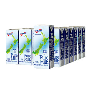 天猫超市 新西兰 纽仕兰 3.5g蛋白 全脂高钙纯牛奶 250ml*24盒