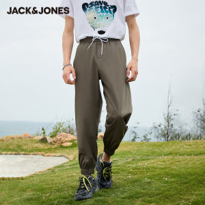 杰克琼斯 2021新款 男凉感宽松运动束脚裤 休闲九分裤
