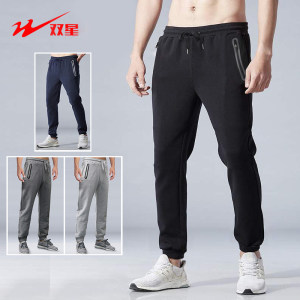 双星 男款 直筒/小脚 纯棉休闲运动裤