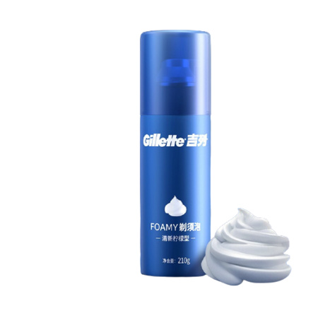 聚划算百亿补贴：Gillette 吉列 剃须泡清新柠檬型 蓝罐 210g