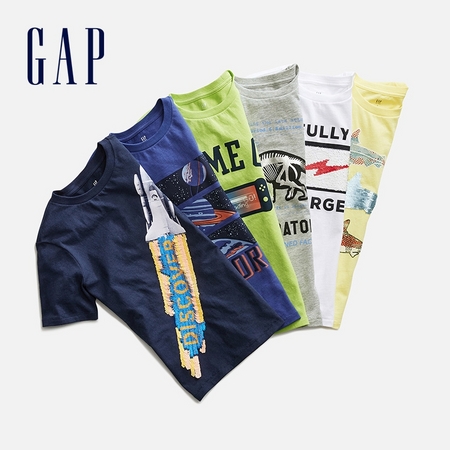 Gap 盖璞 男童纯棉短袖