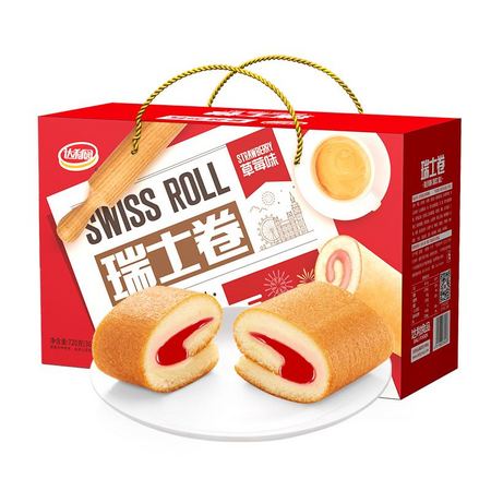 88VIP：达利园 瑞士卷 草莓味 720g