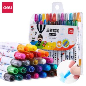 deli 得力 6966 学生旋转绘画油画棒 24色