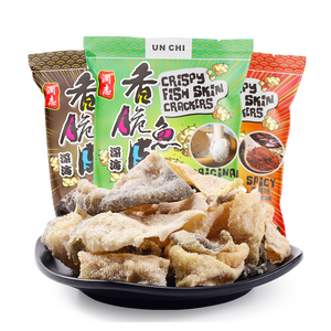 香港美食 润志 矶烧鱼皮 110g*3包