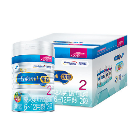 88VIP：MeadJohnson Nutrition 美赞臣 铂睿 婴儿配方奶粉 2段 850g 4罐