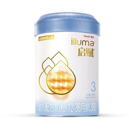 88VIP：Wyeth 惠氏 蓝钻启赋 幼儿配方奶粉 3段 900g 2罐