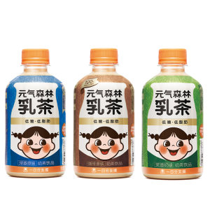元气森林 低糖低脂肪乳茶mini小瓶装网红饮料乳茶300ml*4瓶 18.9元包邮
