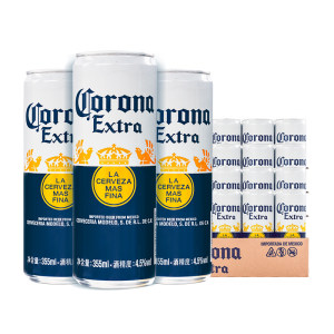 墨西哥进口 科罗娜 特级啤酒 355ml*24听 拍2箱300元55盛典价