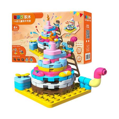 布鲁可 大颗粒积木 创造大师系列 生日蛋糕
