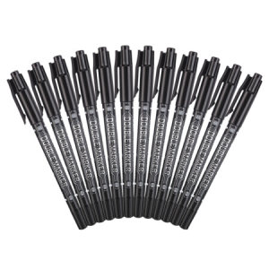 M&G 晨光 MG2130 双头细杆记号笔 黑 12支/盒