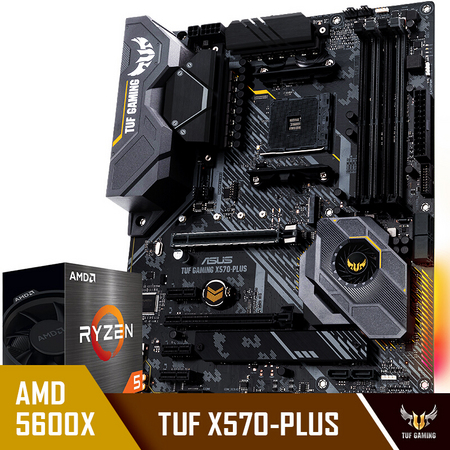 ASUS 华硕 TUF GAMING X570-PLUS主板 + AMD 锐龙5 5600X CPU处理器 板U套装
