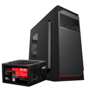 BUBALUS 大水牛 天睿 1008 机箱 黑色 + 300W 电脑电源