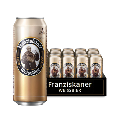 Franziskaner 教士 德国风味啤酒500ml*12听*6箱（买三赠一）