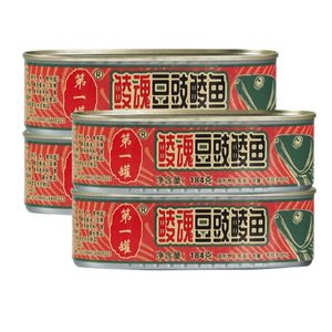 中华老字号 鹰金钱 鲮魂豆豉鲮鱼罐头 184g*4罐