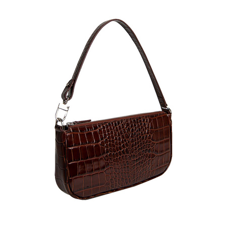 BY FAR 18FWRCLV/18FWRCLS 女士鳄鱼纹复古法棍腋下包