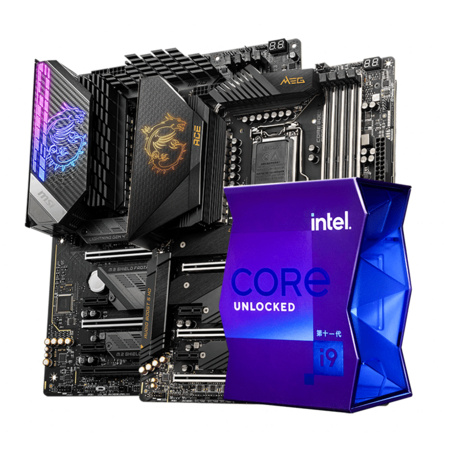 intel 英特尔 11代酷睿i9-11900K + 微星Z590主板 盒装CPU 板U套装