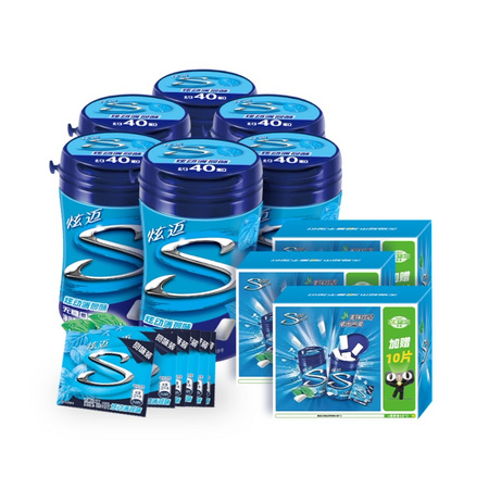 Stride 炫迈 薄荷味无糖口香糖 6瓶 ＋ 6盒超值装清新糖果