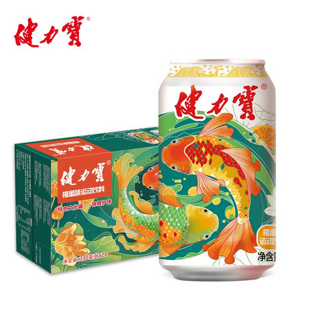 JIANLIBAO 健力宝 锦鲤护体罐 橙蜜味 330ml*24罐