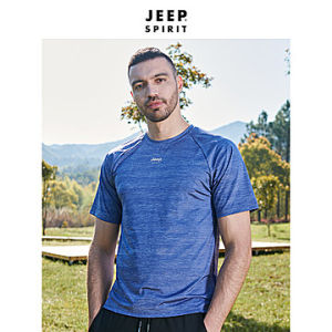 Jeep吉普 男士 冰丝速干短袖T恤