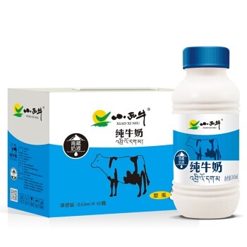 88VIP：XIAOXINIU 小西牛 全脂牛奶 243ml*12瓶