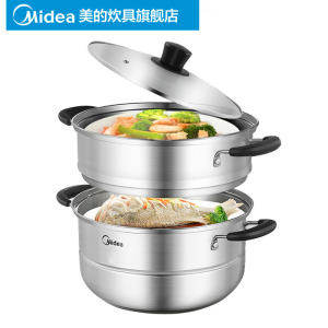 美的 2层不锈钢蒸锅 加厚锅底 燃电通用