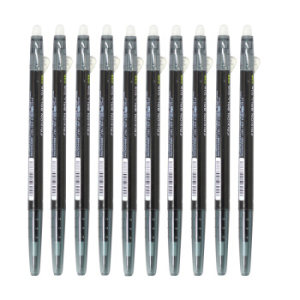 PLUS会员：PILOT 百乐 LFBS-18UF 摩磨擦按动可擦中性笔 0.38mm 黑色 10支装