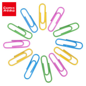 凑单品：Comix 齐心 B3509 亮彩回形针 多色混装 120枚/筒