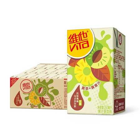 PLUS会员：vitasoy 维他奶 凤梨青梅乌龙茶饮料 250ml*24盒