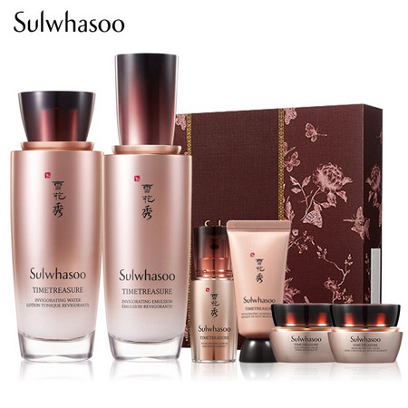 Sulwhasoo 雪花秀 秘时臻金水乳套装（焕生水125ml+焕生乳125ml+精华+面霜+眼霜+面膜）